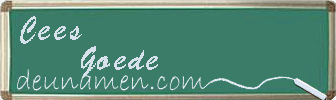 Cees Goede Visitenkarte